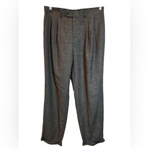 SOLD CHAPS Pants Mens 34x34 Gray Wool Pleated Front Cuffed Trousers